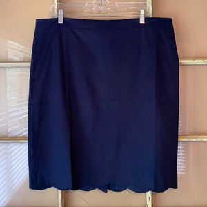 J Crew Scalloped Pencil Skirt - 16